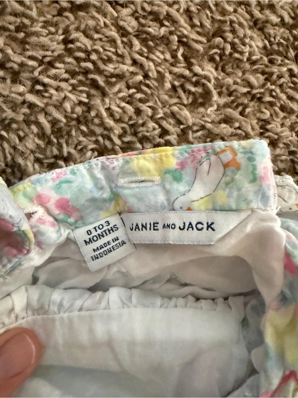 Baby Girls Pastel Floral Ruffle Two-Piece set - Picture 3 of 3
